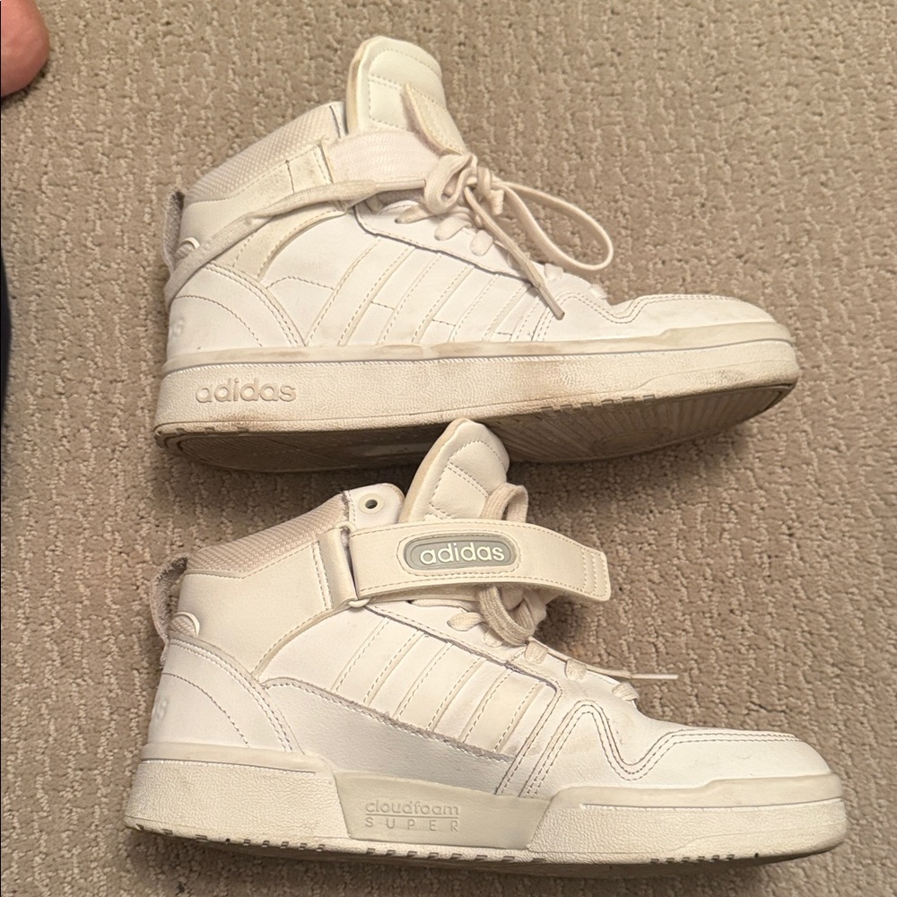 Adidas Kids High-Top Sneakers - Cream